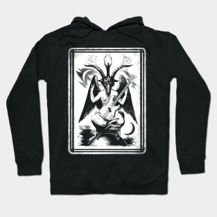 Baphomet bass guitar white Hoodie